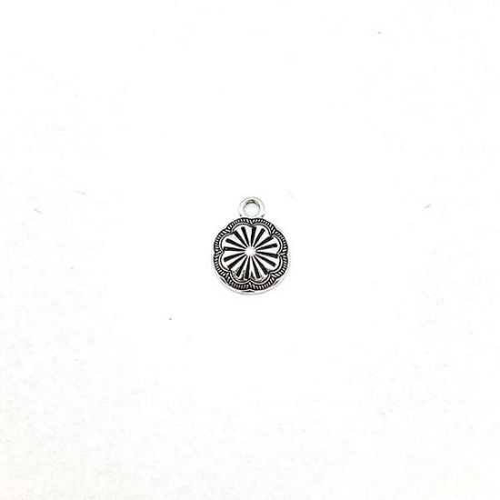 Picture of Silver Plated, 15mm Ganado Concho Charm, 10 Charms