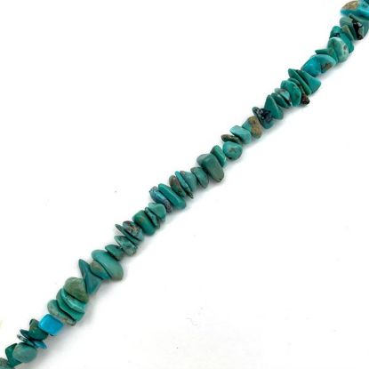 Picture of Stabilized Turquoise Chip Beads 3-5mm, 16" Strand