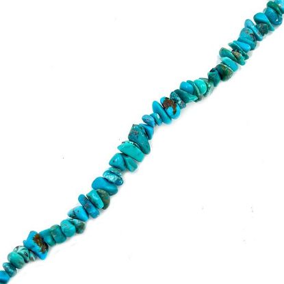 Picture of Stabilized Turquoise Chip Beads 6-8mm, 16" Strand