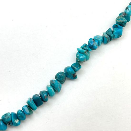 Picture of Stabilized Turquoise Chip Beads 8-10mm, 16" Strand