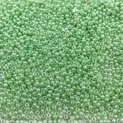 Picture of Size 10 Czech Seed Beads, Pearl Dyed Pale Green, Approximately 25 grams
