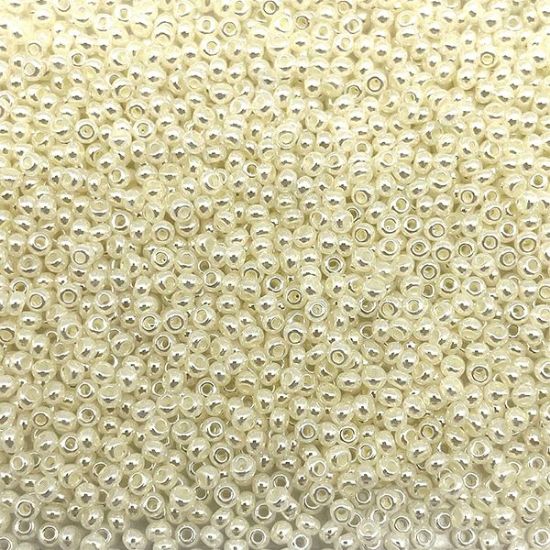 Picture of Size 10 Czech Seed Beads, Pearl Dyed Ceylon, Approximately 25 grams