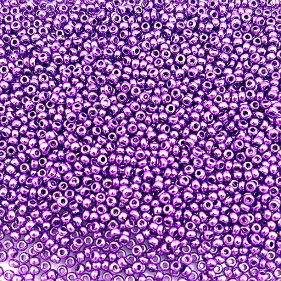 Picture of Size 10 Czech Seed Beads, Metallic Purple, Approximately 25 grams