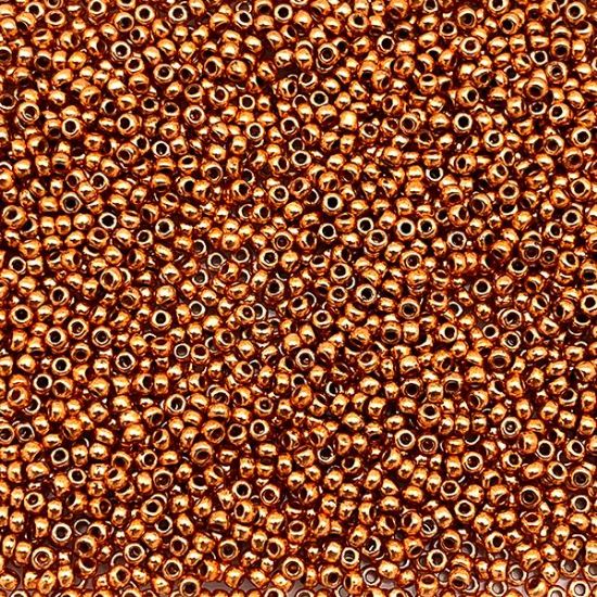 Picture of Size 10 Czech Seed Beads, Metallic Gold, Approximately 25 grams
