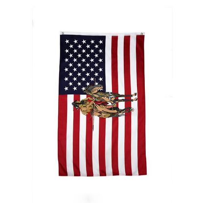 Picture of USA Flag with Brave on Horse 3x5'