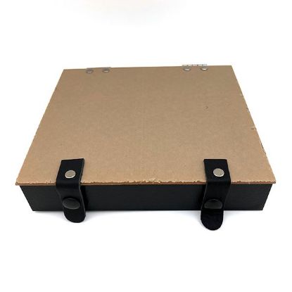 Picture of Black Half Size Tray with Acrylic Lid, 7-1/4" x 8-1/4" x 1-1/2" H