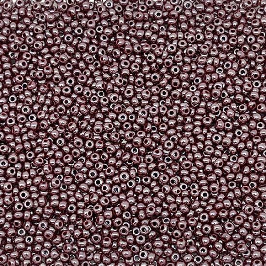 Picture of Size 11 Czech Seed Beads, Opaque Brown Luster, Approximately 25 Grams