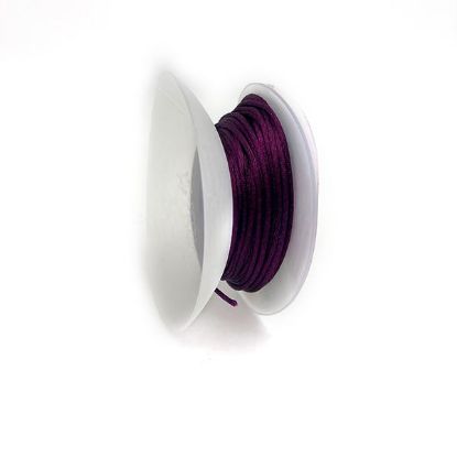 Picture of Cardinal Purple Rattail Cord 1.5mm, 100% Nylon<br />20 yards with Reusable Bobbin