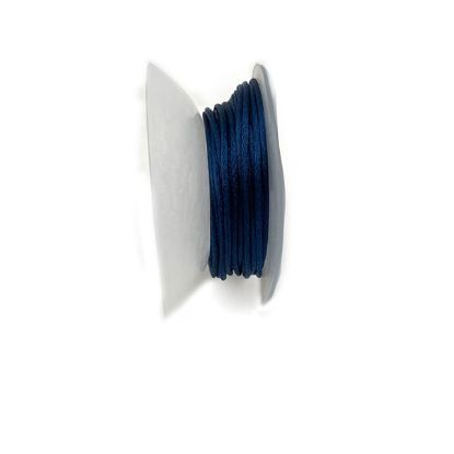 Picture of Dark Navy Blue Rattail Cord 1.5mm, 100% Nylon<br />20 yards with Reusable Bobbin