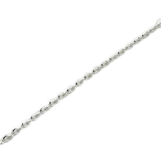 Picture of Sterling Silver Oval Cable Bulk Chain 2.6mm, Sold by the Foot