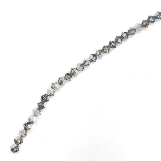 Picture of Preciosa Bi-Cone, Volcano Glass 4mm Beads, 5" Strand