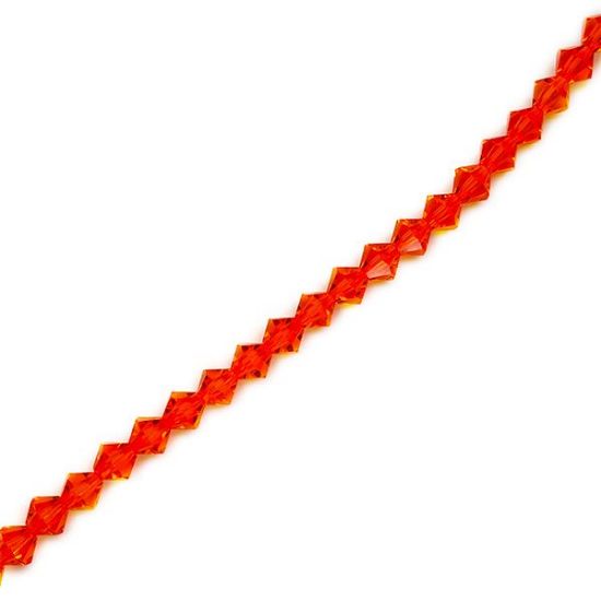 Picture of 6mm Preciosa Bi-Cone, Sun Glass Beads, 5in Strand