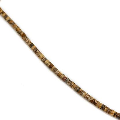 Picture of Picture Jasper Heishi Beads, 4mm, 15" Strand