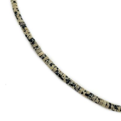 Picture of Dalmatian Jasper Heishi Beads, 4mm, 15" Strand