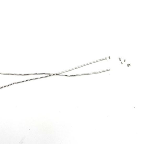 Picture of Heishi Sterling Silver 0.006x1/16 Inch Fine Medium Plain<br /> Approximately 3362 Pieces