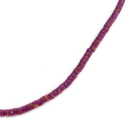 Picture of Block Sugilite Heishi Beads, 4mm, 15" Strand