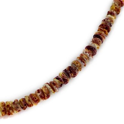 Picture of Purple and Yellow Spiny Oyster Heishi Bead 8mm 16" Strand