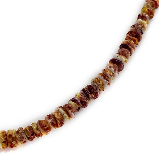 Picture of Purple and Yellow Spiny Oyster Heishi Bead 8mm 16" Strand