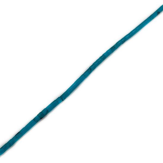 Picture of Block Dark Turquoise Heishi Beads 2-3mm, 24" Strand