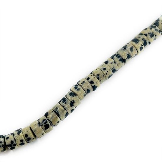 Picture of Dalmation Jasper Heishi Bead 6mm 15" Strand
