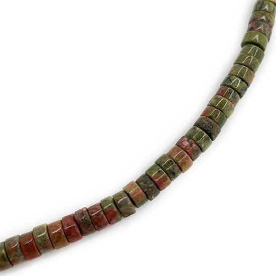 Picture of Unakite Heishi Bead 6mm 15" Strand