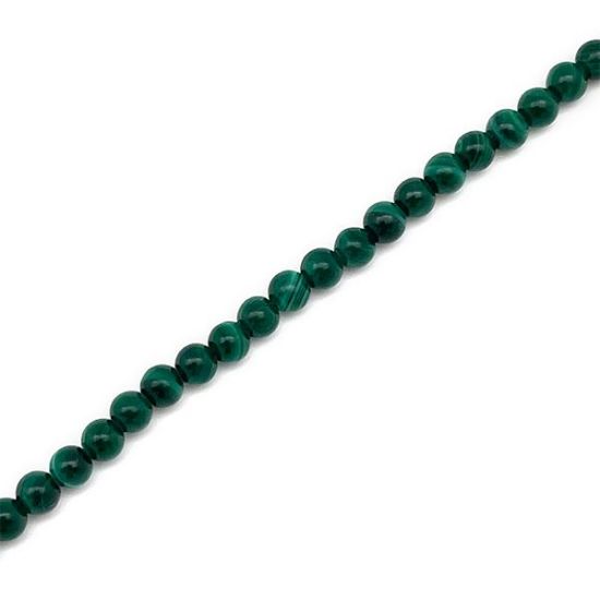 Picture of Malachite Round Bead "A" 4mm 16" Strand
