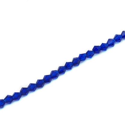 Picture of Dark Blue Czech Style Bead 4mm 16" Strand