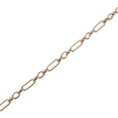 Picture of Sterling Silver 3+1 Twist Long & Short Bulk Chain 5mm, Sold by the Foot