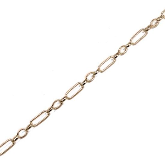 Picture of Sterling Silver 3+1 Twist Long & Short Bulk Chain 5mm, Sold by the Foot
