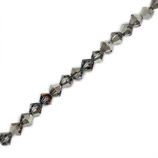 Picture of 6mm Preciosa Bi-Cone, Volcano Glass Beads, 5" Strand