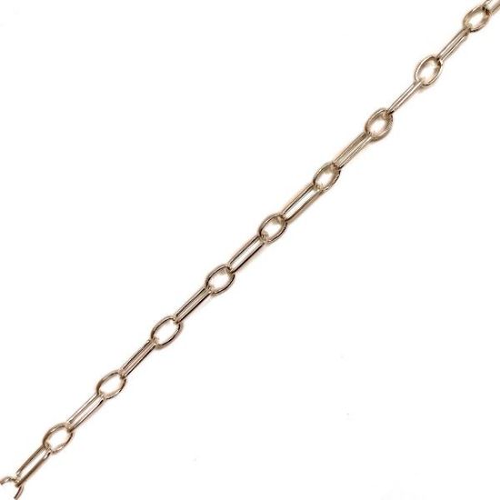 Picture of Sterling Silver Long & Short Bulk Chain 4.8mm, Sold by the Foot
