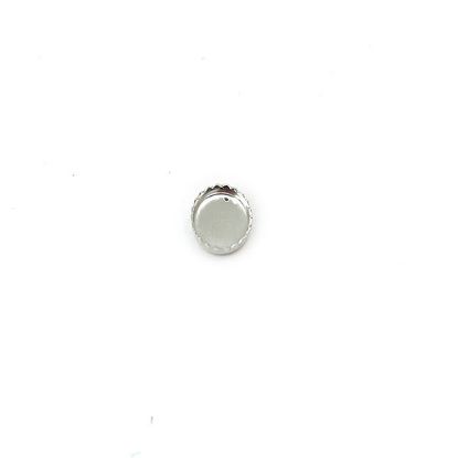 Picture of Sterling Silver Oval Serrated Bezel Cups 8x10mm<br />10 Bezel Cups
