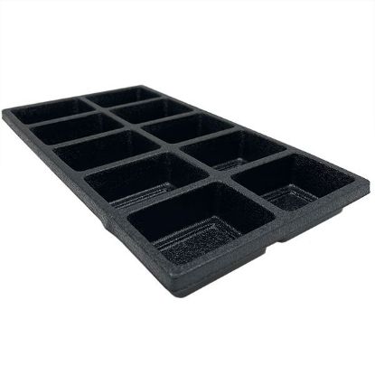 Picture of Black Plastic Tray Liner, 10 compartments, 2-3/8"x 3-1/4" x 1-1/2"
