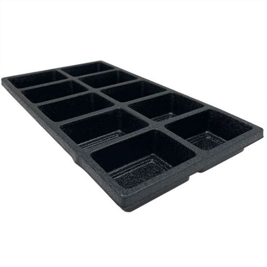 Picture of Black Plastic Tray Liner, 10 compartments, 2-3/8"x 3-1/4" x 1-1/2"