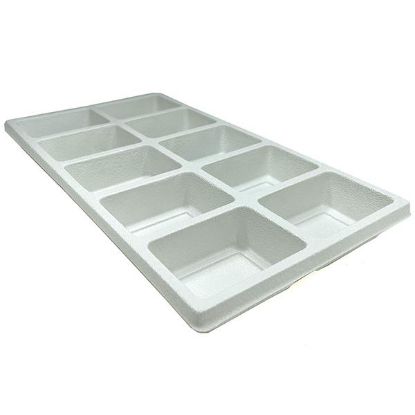 Picture of White Plastic Tray Liner, 10 compartments, 2-3/8"x 3-1/4" x 1-1/2"