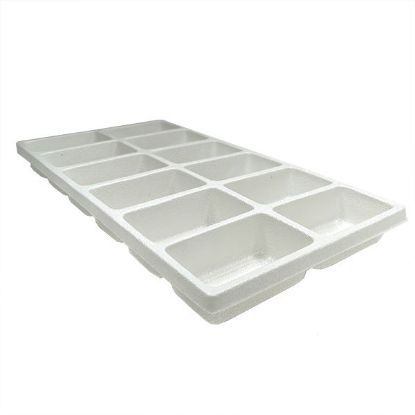 Picture of White Plastic Tray Liner, 12 compartments, 2"x 3-3/8" x 1-1/2"