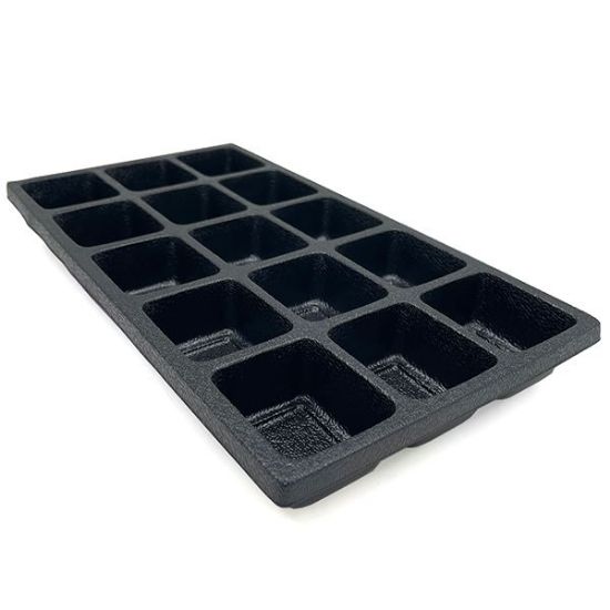 Picture of Black Plastic Tray Liner, 15 compartments, 2"x 2-1/8" x 1-1/2"