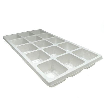 Picture of White Plastic Tray Liner, 15 compartments, 2"x 2-1/8" x 1-1/2"