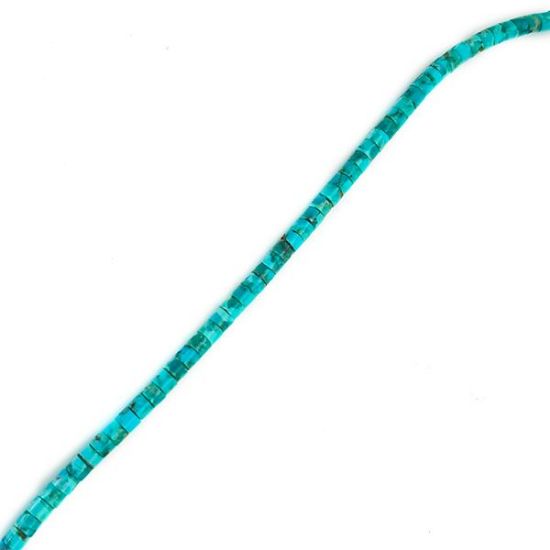 Picture of Stabilized Turquoise Blue Heishi 3mm, 16" Bead Strand