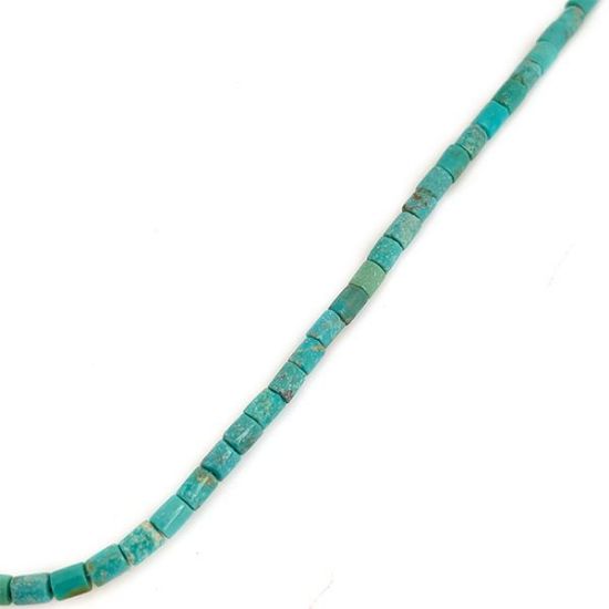Picture of Stabilized Turquoise Cylinder Bead 3x4mm, 16" Bead Strand