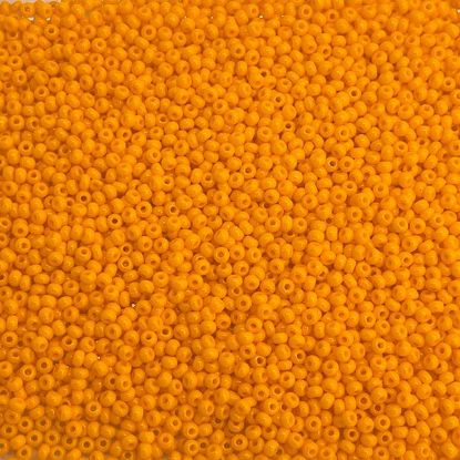 Picture of Size 11 Seed Beads, Opaque Light Orange, Approximately 25 Grams