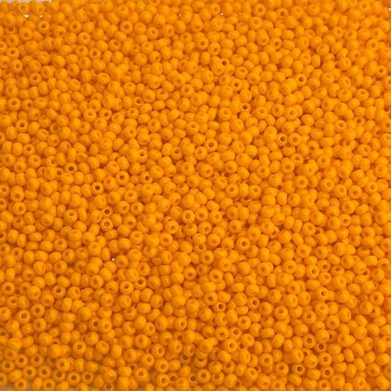Picture of Size 11 Seed Beads, Opaque Light Orange, Approximately 25 Grams