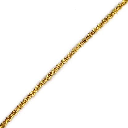 Picture of Gold Plated Rope Chain #245 24". IMPORTED ECONOMY QUALITY CHAINS: DUE TO THE PRICE, THIS ITEM VARIES IN LENGTH AND SIZE, NO REFUNDS OR EXCHANGES.