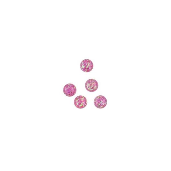 Picture of Imitation Pink Opal, Round Cabochon, 4mm #10