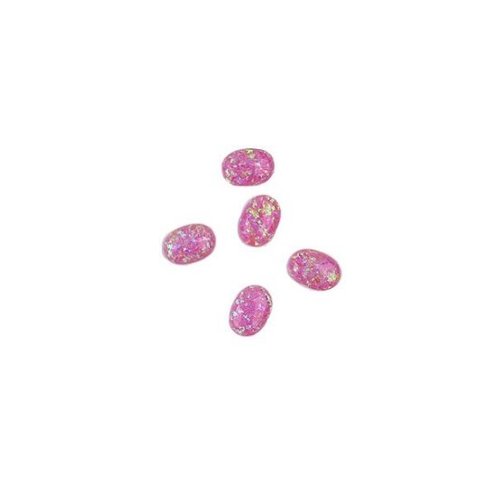 Picture of Imitation Pink Opal, Round Cabochon, 5x7mm #10