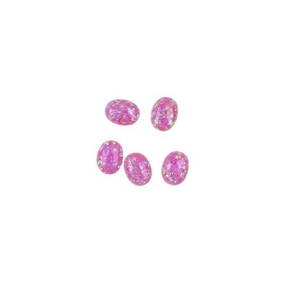Picture of Imitation Pink Opal, Round Cabochon, 6x8mm #10