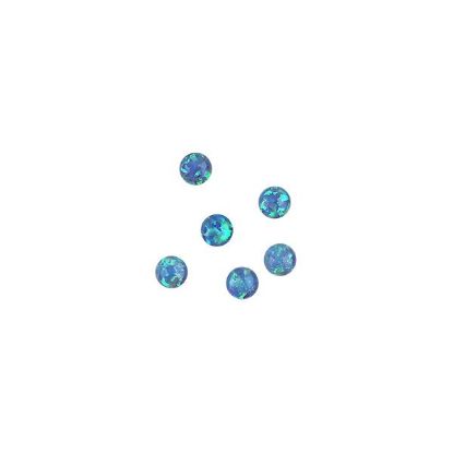Picture of Imitation Blue Opal, Round Cabochon, 4mm #06