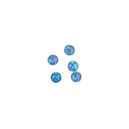 Picture of Imitation Blue Opal, Round Cabochon, 5mm #06