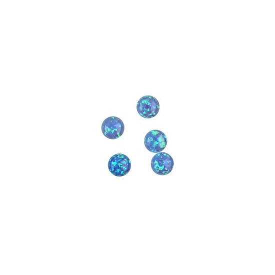 Picture of Imitation Blue Opal, Round Cabochon, 5mm #06