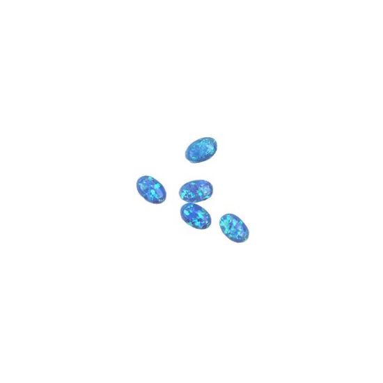 Picture of Imitation Blue Opal, Oval Cabochon, 4x6mm #06